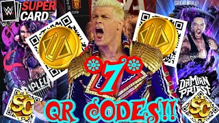 MONSTER CODES🔥 7 SEASON 11 QR CODES AND THEY ARE BROKEN WITH CRAZY REWARDS WWE SuperCard [upl. by Goldin]