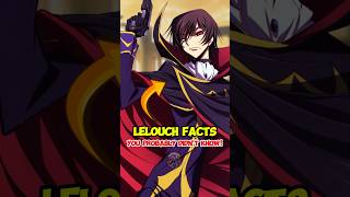 Lelouch Facts You Didnt Know 🔥  codegeass lelouch anime [upl. by Mou772]