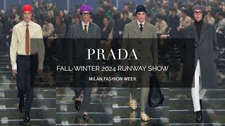 PRADA Desfile OtoñoInvierno 2024 en la semana de la moda de Milán [upl. by Atihana]