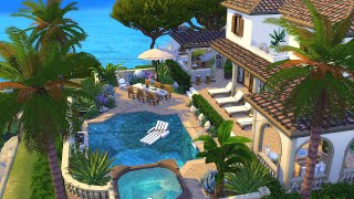 Mediterranean VACATION Villa 🌴  The Sims 4 Home Chef Hustle  Stop Motion No CC [upl. by Riay]