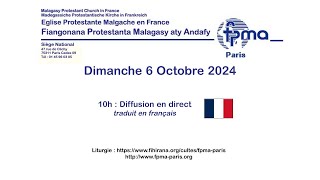 Culte  Dimanche 6 Octobre 2024 [upl. by Lamp480]