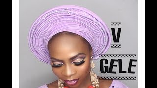 HOW TO TIE THE V SHAPED GELE PERFECT FOR BRIDES DUMEBI LEA [upl. by Marcia]