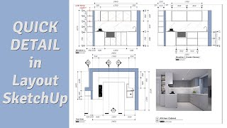 Layout SketchUp Lesson05 Quick Detail in Layout SketchUp [upl. by Atirak]