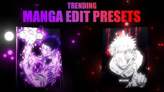 Trending Manga Edit Presets  Alight Motion [upl. by Adnylam]