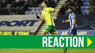 Wigan Athletic 22 Norwich City Nelson Oliveira Reaction [upl. by Tadeas722]