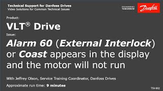 VLT® Drives External Interlock A60 or Coast appears in the display [upl. by Novel]