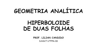 Hiperboloide de duas folhas [upl. by Wendelina924]