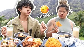 Bretman Rock and Princess Mae Mukbang [upl. by Terrena]