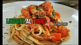 8 MINUTI SPAGHETTI AL TONNO E POMODORO FRESCO linguine al tonno spaghetti [upl. by Ecirtam]