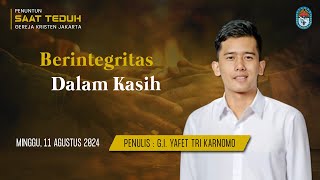 11 Agustus 2024 Minggu  Penuntun Saat Teduh Gereja Kristen Jakarta  Bahasa Indonesia [upl. by Nnairb]