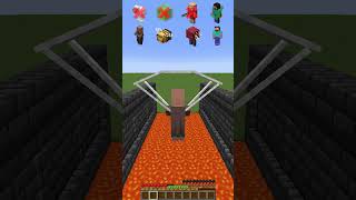 Lava River vs Mob Skills meme minecraft shorts [upl. by Flo362]