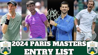 2024 Paris Masters  Entry List [upl. by Atirihs812]