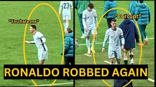 RONALDO LEFT THE PITCH ANGRY after Scotland vs Portugal Goaless draw [upl. by Iolenta359]