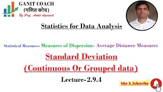 Lecture 294 Standard Deviation amp Variance for Continuous Data  SD for grouped data [upl. by Cassandre]