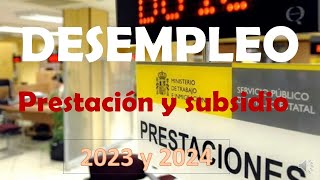 DESEMPLEO prestación y subsidio 20232024 [upl. by Yerdna]