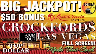 BIG JACKPOT  Crockfords Strip View OneBedroom Entertainment Suite Tour at Resorts World Las Vegas [upl. by Odnalo]