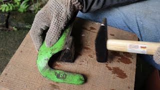 Sharpening Peening a Scythe Blade [upl. by Carlina]