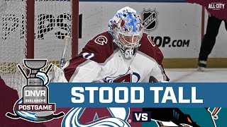 Justus Annunen holds the San Jose Sharks to one goal as Avalanche start road trip with a win [upl. by Condon]