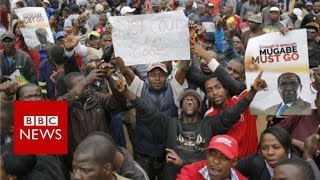 Zimbabwe  Thousands celebrate end of Mugabe era  BBC News [upl. by Abbye]