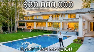 Touring a 30000000 Hamptons Style Mega Mansion in Los Angeles [upl. by Rana]