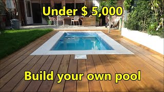 Build your own swimming pool under  5000  costs and materials [upl. by Kinnon]