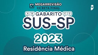 Gabarito SUSSP Residência Médica 2023  Correção de Prova Ao Vivo [upl. by Sunda]