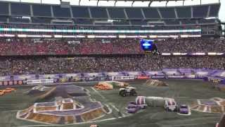 Monster Jam Double Back Flip MaxD Gillette Stadium 2015 [upl. by Katerina]