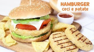 HAMBURGER DI CECI E PATATE  ricetta facile  panino farcito  hamburger vegetariani [upl. by Sloatman512]