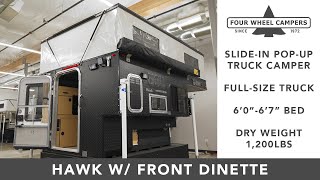 Four Wheel Camper Tour  Hawk SlideIn w Front Dinette 2023 [upl. by Hammond]