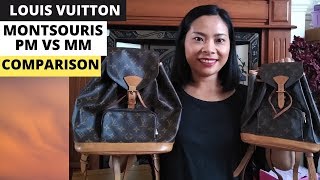 LOUIS VUITTON MONTSOURIS VINTAGE BACKPACK PM MM COMPARISON [upl. by Jo Ann]