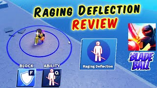 Raging Deflection Ability Review  Raging Deflect Showcase in Blade Ball Roblox [upl. by Adlen]