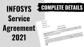 How to make and fill Infosys Service Agreement with complete detail 2021  Infosys Service Agreement [upl. by Koosis552]