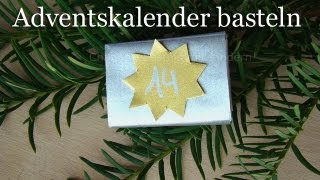 Adventskalender selber basteln  Einfachen Weihnachtskalender selber machen [upl. by Ranilopa]