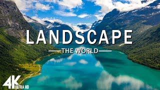 FLYING OVER LANDSCAPE 4K UHD  Relaxing Music Along With Beautiful Nature Videos  4K Video HD [upl. by Esinahs]