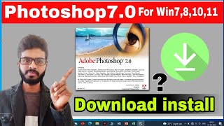 Photoshop 70 Download kaise Karen  How to Download amp install Adobe Photoshop 70 HINDI [upl. by Eibber]