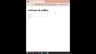 How to use onFocus amp onBlur in React js [upl. by Verne]