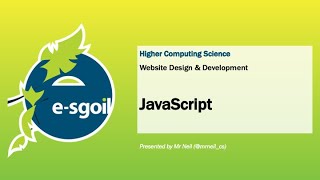 eSgoil HCS Websites 3  JavaScript [upl. by Taima]