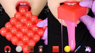 DRAGON FRUITS JELLY ASMR WAX CANDY ASMR BRUSH CANDY ASMR EMOJI FOOD ASMR 🖌️ [upl. by Gwenette]