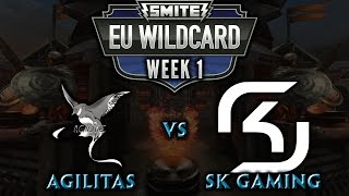 Smite EU Wildcards Week 1  Agilitas vs SK Gaming [upl. by Venator111]