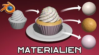 Cupcake Teil 2  Materialien  Blender Tutorial Deutsch [upl. by Wakeen299]