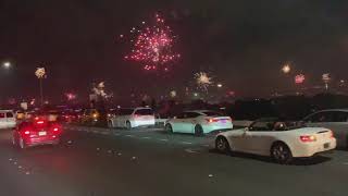 Dozens of Illegal Fireworks Light Up Hawaiian Sky During New Years Eve Celebrations [upl. by Kaitlynn391]