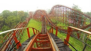 Cyclone Roller Coaster POV Nicco Park India Southport Pleasureland Copy Clone UK [upl. by Doris]