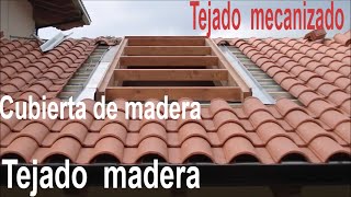 Tejado de madera🏡Cubierta de madera🏡Estructura de madera laminada para tejadoTejado mecanizado [upl. by Citron]