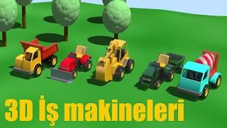 3D çizgi film  İş makineleri çocuk parkında tüm bölümler bir arada Full HD [upl. by Shirleen189]