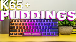 Corsair K65 Mini  HyperX Pudding Keycaps  Unboxing Review amp Sound Test [upl. by Doretta]