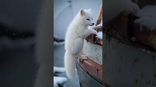 This little fox is really naughty wildlife animals Arctic fox cuteanimals [upl. by Rombert676]