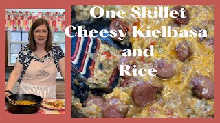 One Skillet Cheesy Kielbasa Sausage and Rice [upl. by Abigail]