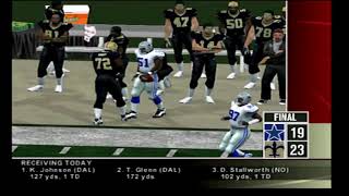 ESPN NFL 2K5 Saints vs Cowboys [upl. by Eniaj885]