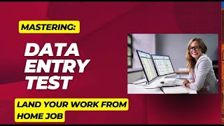 Master the Data Entry Test Proven Tips amp Strategies to Land Your Dream WorkfromHome Job [upl. by Etnud]