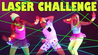 Laser Glow Challenge Ropes Course Laser Maze amp Mini Golf at GlowZone Totally TV [upl. by Dimitry]